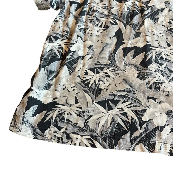 Tommy Bahama Silk Blend Button-Down Shirt Short Sleeve Grey White XXL 2XL Men's - Picture 10 of 11